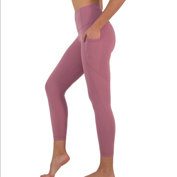 Yogalicious Luxe Pink Hi Rise Pocket 